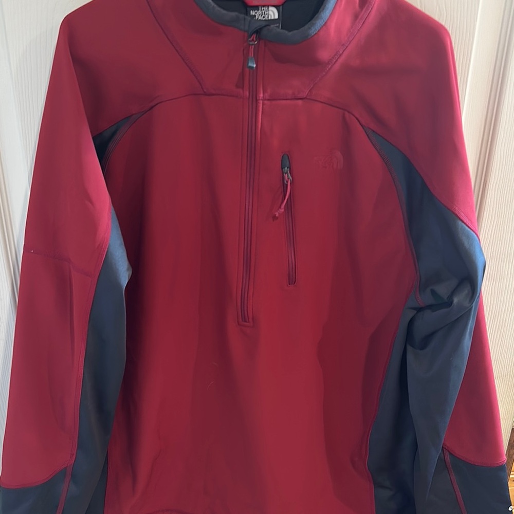 The North Face Crimson and Charcoal Jacket
